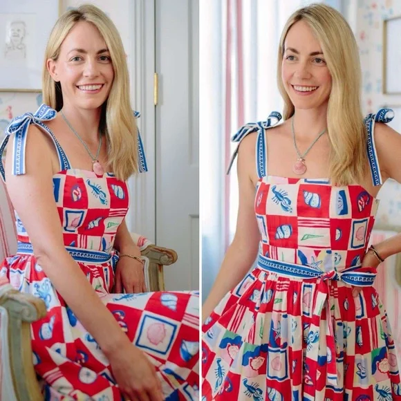 Hunter Bell Quincy Dress Sea Tiles Maxi – Size 2 NWT - Picture 9 of 17